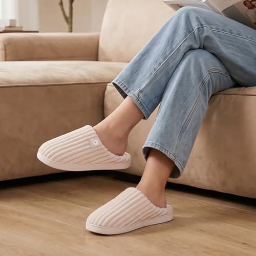 Coswind Slippers Women Men Clouds Memory Foam Slip-on Corduroy House Shoe — view 2