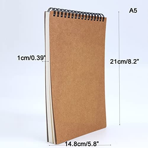 AB Max A5 Wirebound Sketchbook, 160gsm Thick Paper Art Pad, 30 Sheets — view 3