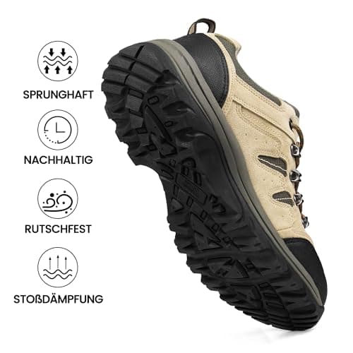 CC-Los Men's Waterproof Lightweight Walking Shoes Non-Slip Hiking Tan Size 8 — view 5