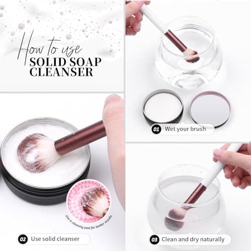 DUcare Solid Makeup Brush Cleaner Soap - Water-Activated Cleansing Bar — view 4