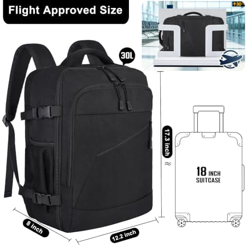 HILOMON Personal Item Size Travel Backpack, Carry On Bag Flight Approved — view 5