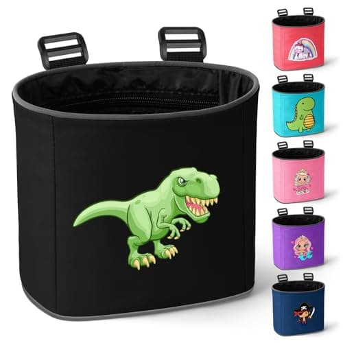 Adiwo Bike Basket Kids, Boys Bike Basket Waterproof Bicycle Front Basket, Detachable Bike Handlebar Basket, 210D Oxford Cloth Basket Carrier Bag with Cartoon Pattern, Bike Accessories For Girls Boy