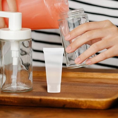 OHPHCALL 50pcs 20ml Pe Pp Refillable Squeeze Bottles for Lotion Travel — view 3