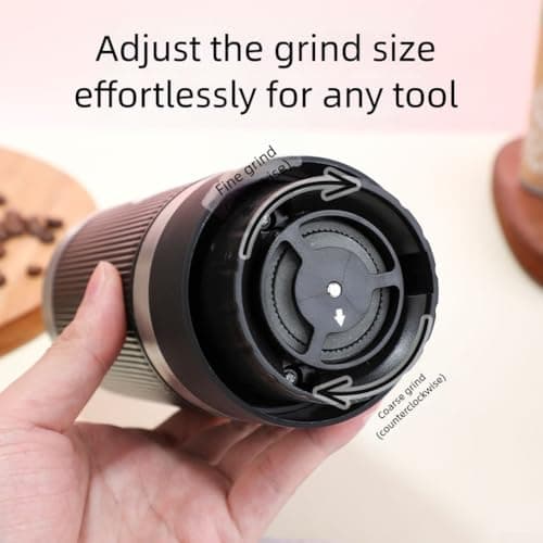 Travel Coffee Grinder USB Powered for Camping Outdoor Use(Black) — view 3