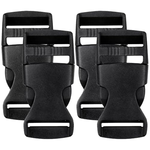 LABUYI 4Pcs Buckles,Plastic Buckle Clips 25mm,Side Release Buckle,3.1×6.5cm