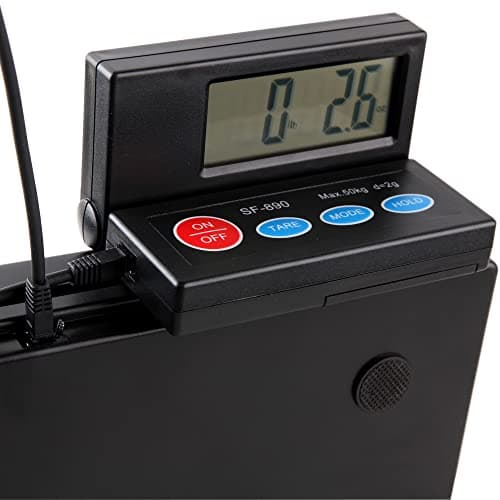 25cm*25cm Black Stainless steel Platform 50KG 110lb / 2g 0.1oz Digital Heavy Duty Large Capacity Weighing Platform Scale for Postal Industrial Commercial Shop Kitchen Letter Parcels Luggage Scales — view 5