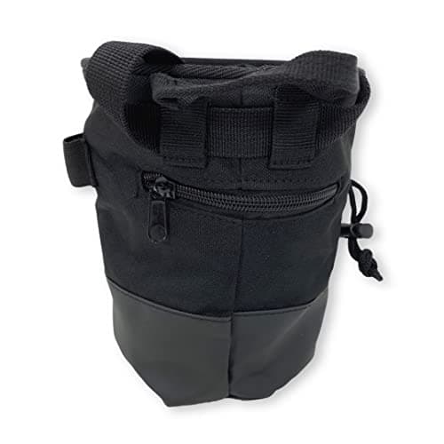 BEAR GRIP Premium Chalk Bag Bundle Pack for Rock Climbing with Waist Belt Chalk Ball and Brush. (Black) — view 3