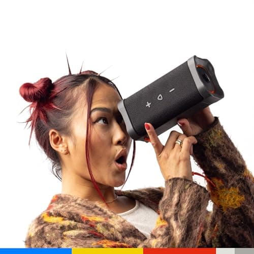 Skullcandy Terrain XL Wireless Bluetooth Portable Speaker, IPX7 Waterproof, 18 Hour Battery, True Wireless Stereo with Built-In Carry Strap for Travel and Outdoor Use - Black — view 6