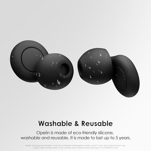 OPEIIN Ear Plugs for Sleep - Flexible Silicone for Superior Hearing Protection,Ultra-Soft Reusable Noise-Reducing Earplugs for Sleep, Focus, Travel | Custom Fit with 8 Tips in XS/S/M/L | 28dB (SNR) — view 3