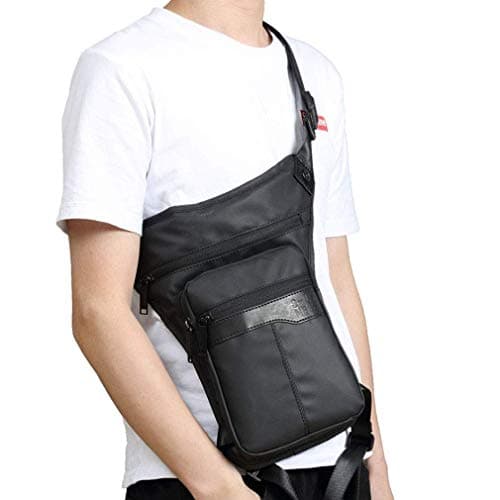 Oxford Hiking Waist Pack Drop Leg Bag for Men Women Travel Outdoor Sports Camping Fishing Motorcycle Riding Multi-Purpose Hip Bum Belt Crossbody Shoulder Fanny Pouch — view 6