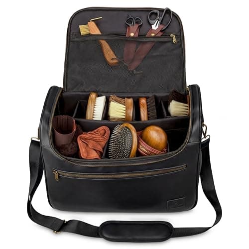 Equimour Grooming Bag Horse – Vegan Leather Box, Black-Gold — view 4