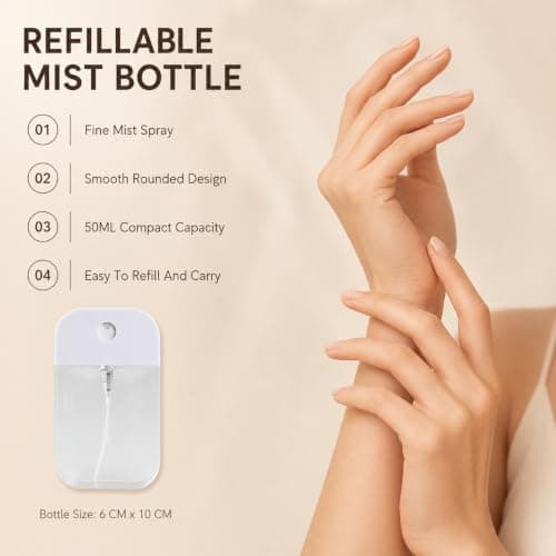Crownflux 4PCS Clear Spray Bottles, 50ml Portable Card Sprayer Bottles — view 5