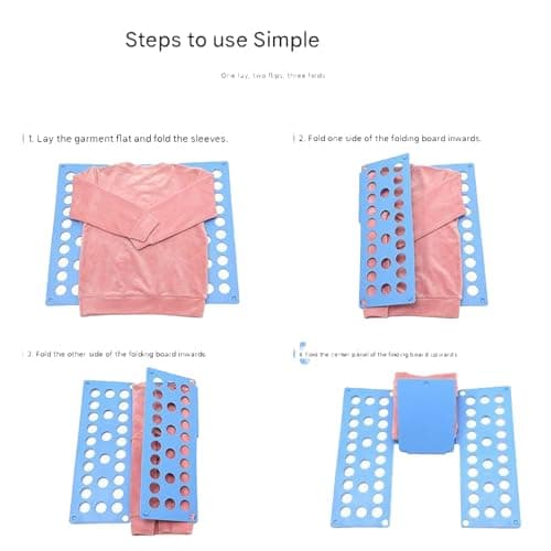 Multifunctional Garment Folder Tool Adjustable Laundry Folding Aid Garment Helper for Organizes Shirts Pants Dress Clothes Folding — view 4