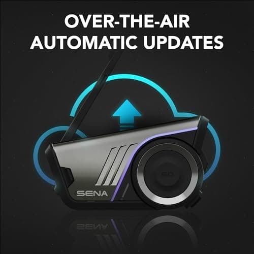 Sena 60S Motorcycle Communication Headset with WAVE, Mesh 3.0, and Bluetooth Intercom, IPX7 Waterproof, 24 hr Battery, 2 km Range, 2nd Generation SOUND by Harman Kardon Helmet Comms System, Dual Pack — view 5
