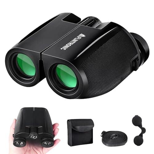 Flintronic 12X25 Binoculars for Adults Kids, Compact Binoculars, Easy Focus Lightweight High Powered Binocular for Bird Watching Outdoor Sports Concerts Hunting Travel Camping