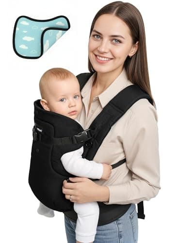 4-in-1 Cotton Blend Baby Carrier 0-36 Months (3.6-14.5 kg), Black
