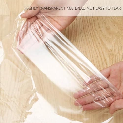 20 Pack Plastic Clothes Covers, 60*100cm/60*140cm Dry Cleaning Bags, Clear Clothes Bags Hanging, Garment Bags, Dust-proof Garment Protector Covers for Clothes Shirt Suit Jacket Sweater (60 × 100cm) — view 6
