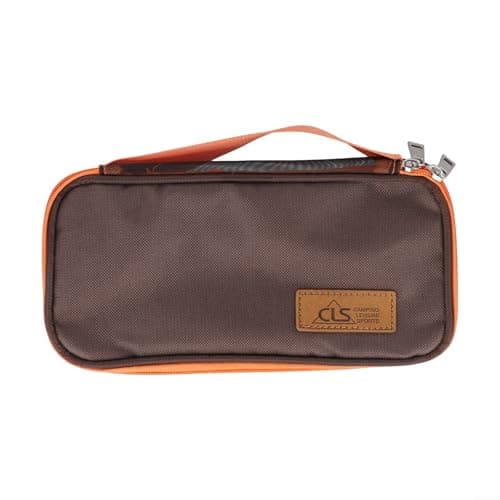 Outdoor Camping Mess Kit Bag Reusable Tableware Storage Pouch for Backpacking BBQ - Cutlery Organizer with Zipper Khaki 24x12x5cm(Brown) — view 3