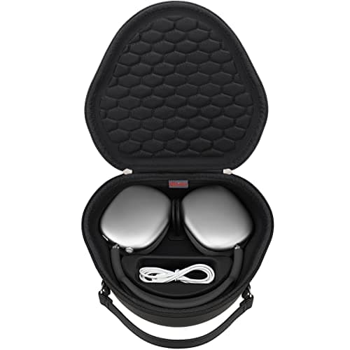 Elonbo Hard Carrying Case for Apple AirPods Max 2 Wireless Over-Ear Headphones, New AirPods Max Bluetooth Headphones Travel Protective Cover Earphone Protector Storage Bag, Black