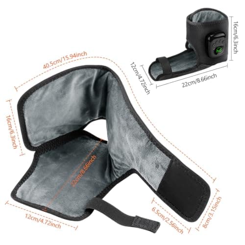3 in 1 Wireless Foot Massager with Heat, 4 Compression Modes, Black — view 4