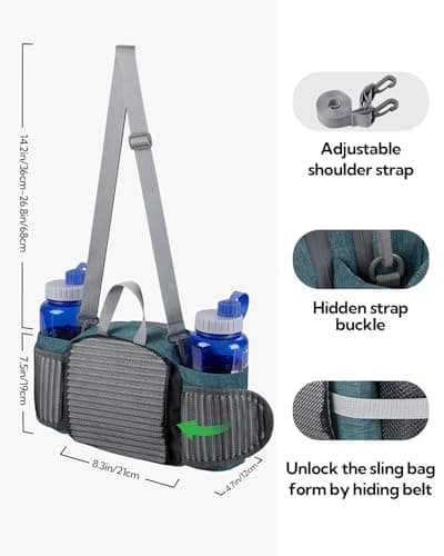 Waterfly Hiking Waist Fanny Pack Bum Bag with Bottle Holder — view 6