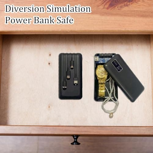 Portable Diversion Safe – Compact Hidden Safe, Power Bank Style Secret Stash | Disguised Storage Box for Valuables, Keys, Cards | Travel Security Organizer, Anti Theft Secret Compartment, Portable — view 3