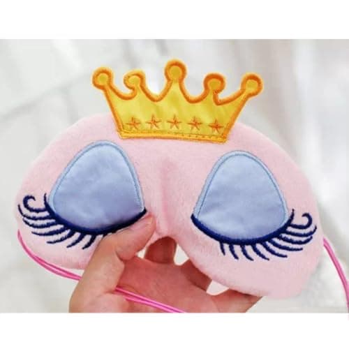 CALLARON Sleeping Eye Mask with Coral Fleece Material, Elastic Strap Pink Cartoon Comfortable Eye Shade to Relax in Total Darkness for Women and Adults for Travel and Afternoon Naps — view 3