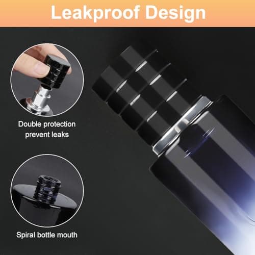 LOPHE Perfume Atomiser, 3 x 30 ml, Refillable Perfume Travel Bottle, Colour Gradient, Blue, Mini Portable Spray Bottle for Travel Men and Women — view 4