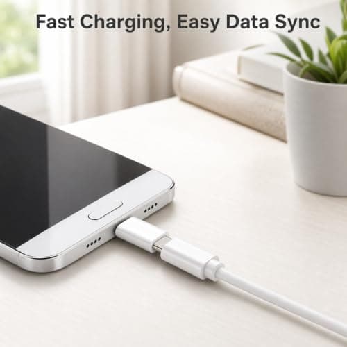 Crongtikoo 2 Pack USB C to Micro USB Adapters, Silver and Black — view 6