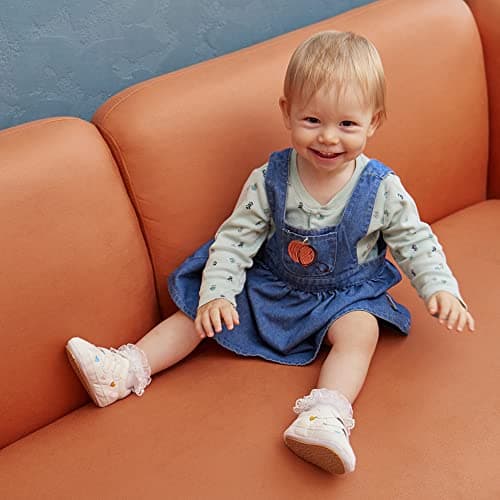 MK MATT KEELY Baby Boys Girls First Walking Shoes Toddler Infant Soft PU Leather Trainers with Anti-Slip Sole,Multicolor,12-18 Months — view 2