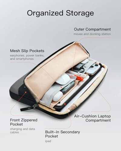 Inateck 360° Protection 13-inch Large Capacity Laptop Bag Sleeve Case — view 3