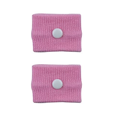 1 Pair Motion Sickness Wristbands, Natural Nausea Relief Bands for Kids &Adults, Anti-Nausea Wristbands, for Car Sea Sickness Travel Sickness Pregnancy Morning Sickness (Pink)