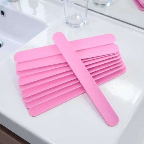 10pcs Pink Silicone Fastener Bands for Wrap Rolls, Flexible Storage — view 6