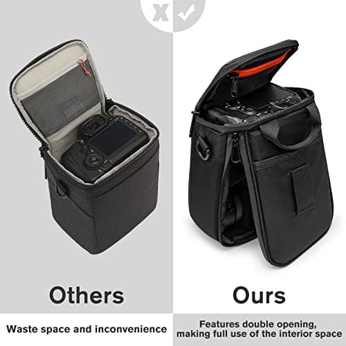 S-ZONE Camera Sling Bag Waterproof DSLR/SLR Compact Camera Insert Pouch Cube Case Lens for Nikon, Sony, Canon, Panasonic, Olympus — view 6