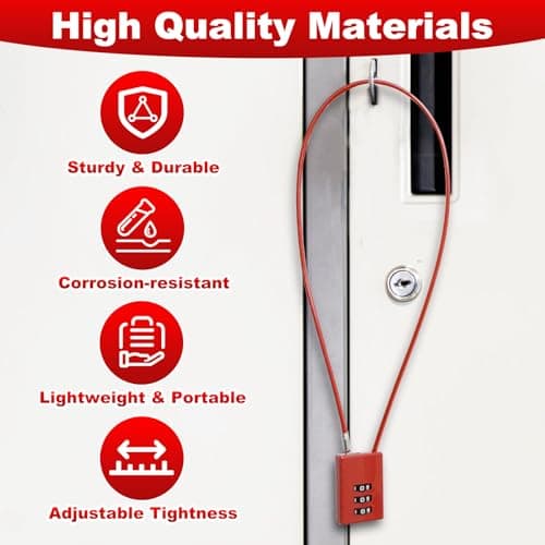 2Pcs 3-Digit Small Combination Padlocks with 50cm Cable 4mm Diameter — view 3