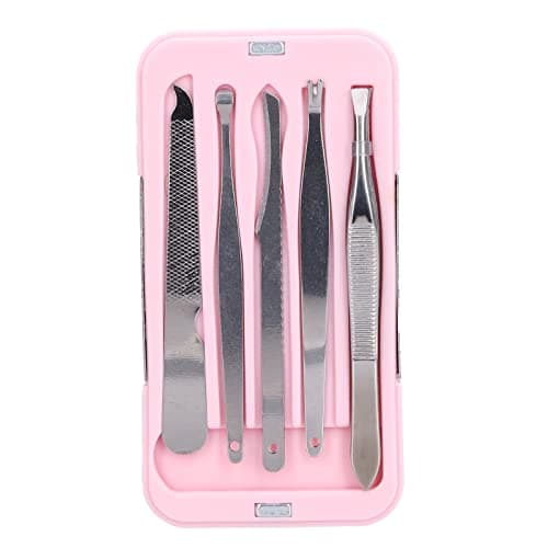 Stainless Steel Nail Clippers Set 9 Piece Magnetic Travel Kit with Nail File, Eyebrow Tools, and Pedicure Knife — view 6