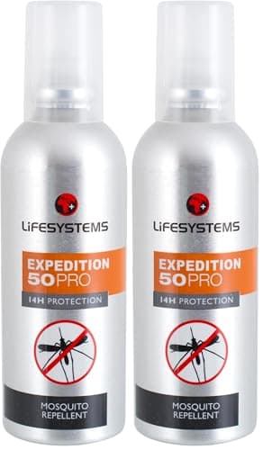 Lifesystems Insect Repellent Expedition Pro DEET Pump Spray, Repels Mosquitoes, Biting Insects and Ticks, Up to 7hrs Protection, Ideal for Any Destination Including Jungle Tropics (Pack of 2)