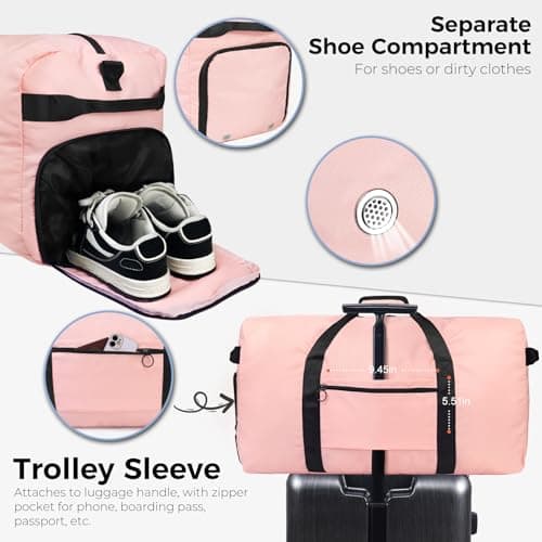 Fmeida 65L Foldable Travel Duffle Bag Waterproof Holdall Luggage Bags — view 5