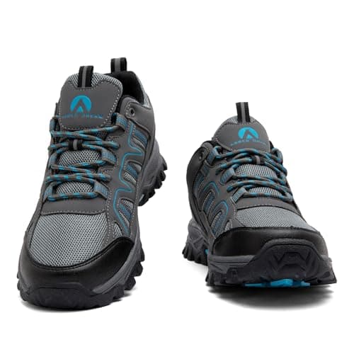 ASOCO DREAM Hiking Shoes Mens Womens Walking Boots Lightweight Breathable Trekking Climbing Trainers Outdoor Backpacking Camping Sneaker,Grey,7 UK — view 6