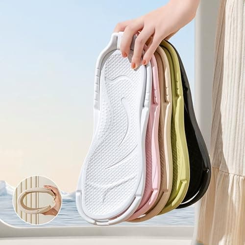 DFSDJEUW lady slipper uk sale Foldable Couple Travel Slippers Men Women Hotel Non Slip Travel To Carry Convenient Indoor Home Bathroom Quick Drying Soft Flip Flops flip flops women Beige 3.5 — view 5