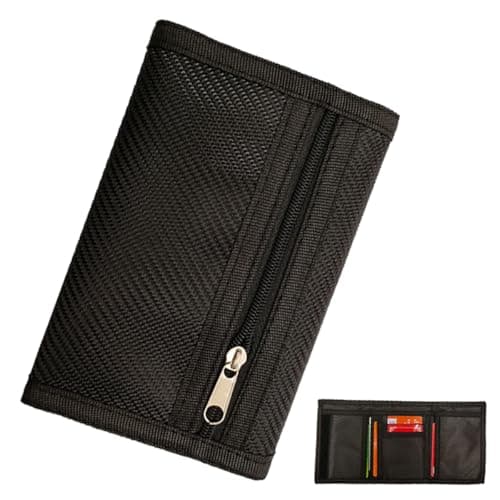 DmsGJyp Slim Wallet for Men RFID Blocking Trifold Wallet with Coin Pocket