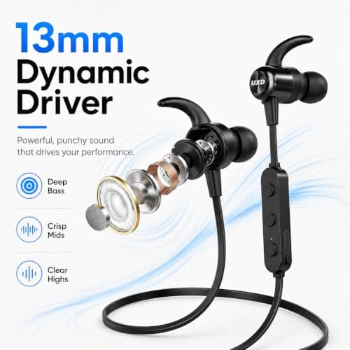 UXD Bluetooth In-Ear Headphones, Wireless Sports Earbuds — view 5