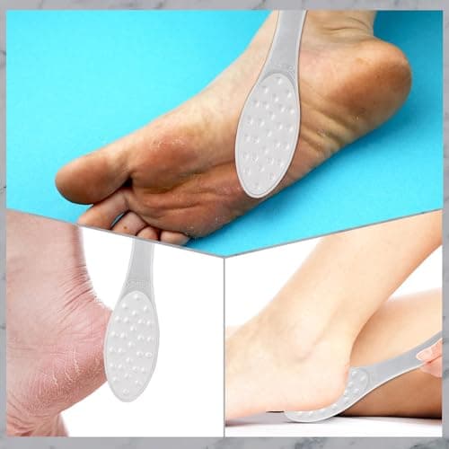 2PCS Stainless Steel Foot Scraper,Professional Foot Rasp Scrubber,Double Sided Pedicure Rasp for Dead Foot Skin and Cracked Heel, Easy to Clean Pedicure Tool(Silver) — view 6