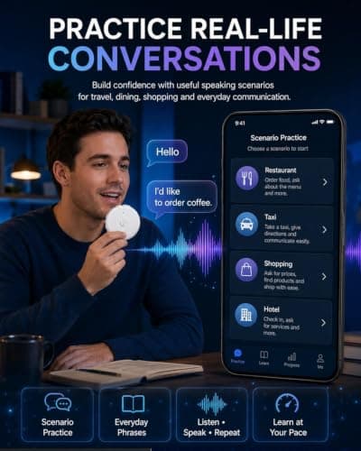 Wearable AI Translator Device, Language Translator Device (Black) — view 5