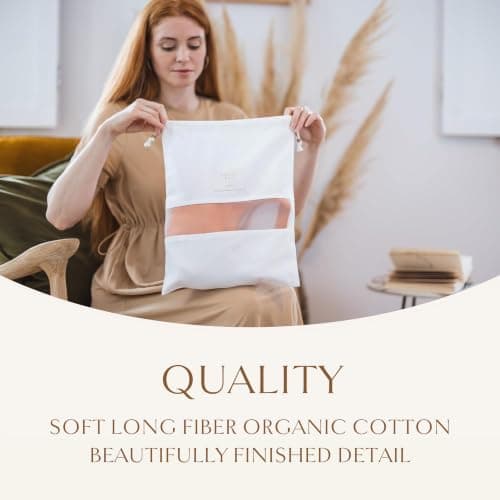 Hayden Hill Luxury Organic Cotton Dust Bags for Handbags Large 3 Pack — view 4