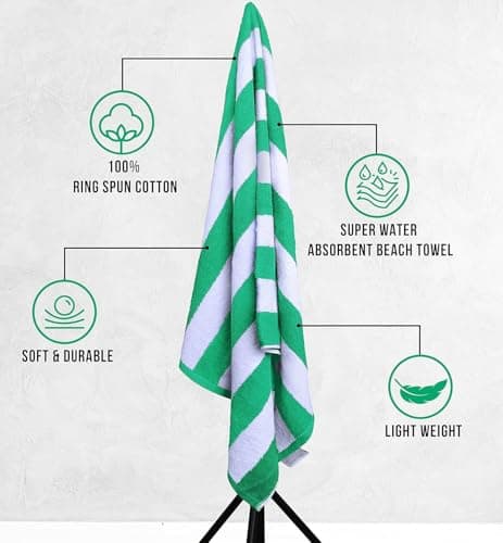 Utopia Towels Cabana Beach Towels 76x152cm, 4 Pack, Cotton, Striped — view 3
