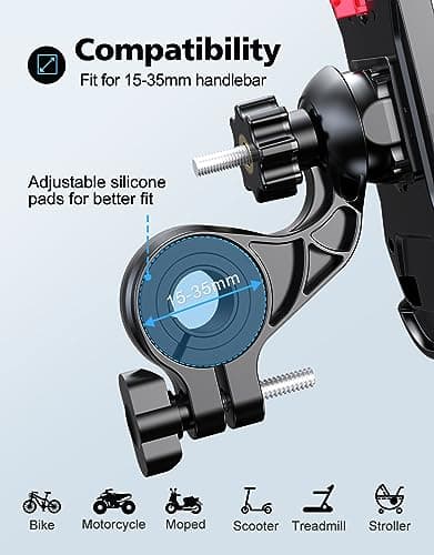 Glangeh Bike Phone Holder, [Secure Lock] 8S Quick Install Anti-fall — view 6