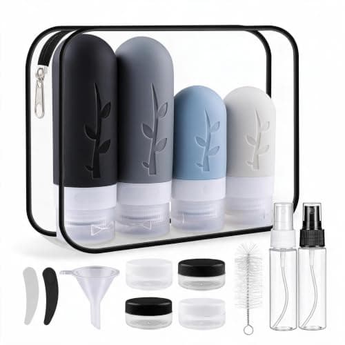 Boyfield Travel Bottles for Toiletries,18 pack Silicone Set essentials