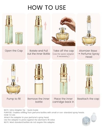 Perfume Atomisers Refillable Travel Spray Bottle 5ml Mini Atomiser Jade — view 2
