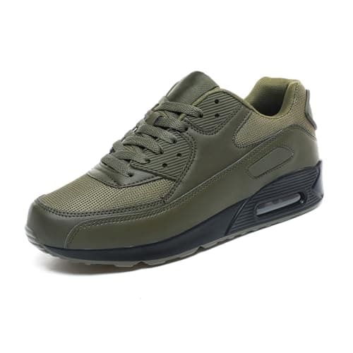 Padgene Men Women Running Shoes Sports Trainers Breathable Lightweight Sneakers Air Cushion Low Top Footwear Waking Fitness Lace up Shoes for Walking Gym Jogging Fitness Athletic Casual